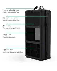 Hanging Closet Organizer With Drawers and Storage Shelves <b>Wardrobe</b> Clothes <b>Wardrobe</b> Fit for Backpack - Product Image 4
