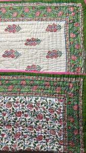Juego de Ropa de Cama de Voile 100% Algodón Puro con Diseño Indio, Edredón Hecho a Mano Reversible, Razai con Estampado Rajasthani, Patchwork Cálido - Product Image 2