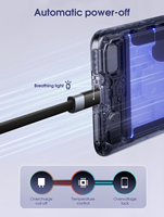 Câble de charge rapide USB-A vers USB-C LDNIO LS242Q 100W, prix usine, arrêt automatique, lumière respirante, câble de données tressé pour téléphone