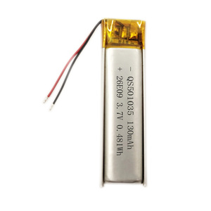 Batterie au lithium Li-polymère 3,7 V 130 mAh 0,481 Wh QS501035 3,3 g 300 cycles pour lunettes intelligentes - Product Image 4