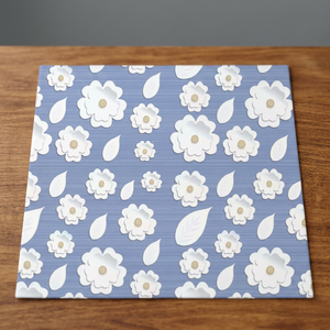 Carreaux de fleurs brillantes de style 3D 300x300 pour cuisine balcon coloré salle de bain Art antique carreaux de céramique antidérapants - Product Image 5