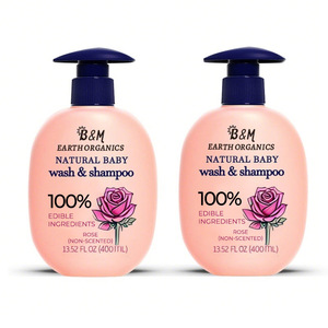 Private Label Natural Tear Free Baby Infant <b>Kids</b> Body Clean Baby's 2 in 1 Organic Rose Baby Shampoo Body Wash Shower Gel - Product Image 1
