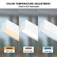Lampe suspendue LED de forme personnalisée, lustre suspendu au plafond sans joint, longueurs linéaires, éclairage commercial, de vente au détail et de bureau