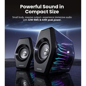 เฮคาเต้ เกมมิ่งลำโพง 2.0 RGB LED ไลท์ซิงค์บลูทูธสำหรับพีซีแล็ปท็อปเดสก์ท็อป - Product Image 3