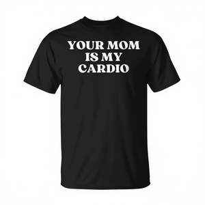 Camiseta Your Mom Is My Cardio, color negro, unisex, talla para adultos S M L XL XXL - Product Image 2