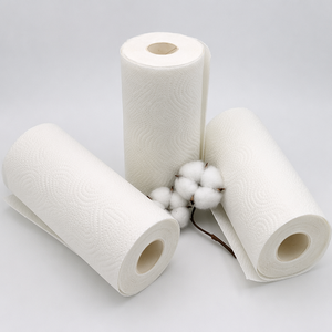 Rouleau de cuisine personnalisé en pâte fluff 2 plis, multi-plis, absorbant, blanc, taille standard - Product Image 2