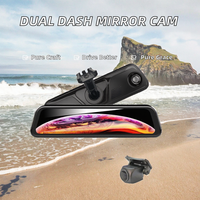 Cámara de Video Dual para Tablero de Instrumentos de 9.66 Pulgadas y 1080P, Monitor de Espejo Retrovisor con DVR para Automóvil, Compatible con Chevrolet/Volvo/Buick, Montaje en Espejo OEM
