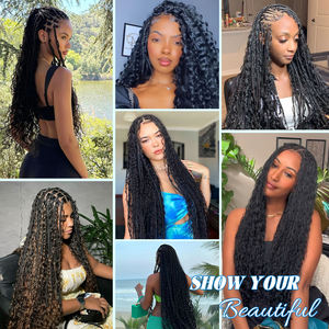 Extensions de tresses bouclées vietnamiennes 100 % naturelles en cheveux humains vierges Deep Wave pour crochet - Product Image 6
