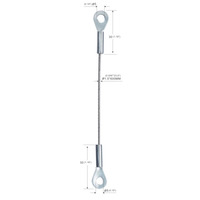 Fabricant de câbles métalliques en acier inoxydable 1000 personnalisés 1*304mm avec boucle et vis M6
