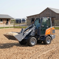 Mini-chargeuse sur pneus haute performance KL908, poids 2950 kg, petit rayon de braquage, châssis hydrostatique pour l'exploitation forestière et agricole