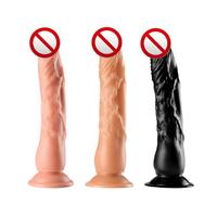 Dildo Realista de TPE Suave e Impermeable para Mujeres, 9 Pulgadas (230 mm), para Uso Anal, Juguete Sexual para Adultos, Color Carne, Delgado, con Succión, QS-B002