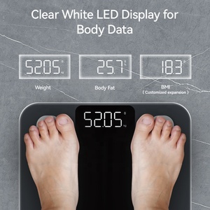 Schlussverkauf intelligente Mini-Größenwaage für den Körper bluetooth-aktivierte persönliche elektronische Waagen ABS-Kunststoff-LED OEM anpassbar - Product Image 5