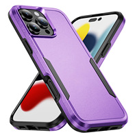 Étui de téléphone portable LeYi Armor résistant aux traces de doigts, antichoc, mat, TPU+PC, pour 17 12 13 Pro Max