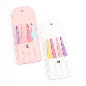 Lyder 4-mảnh thiết lập củ<span class=keywords><strong>a</strong></span> độ chính xác thép không gỉ multi-mục đích nhíp cho lông mày trên khuôn mặt tóc loại bỏ mụn đầu đen công cụ trang điểm - Product Image 4