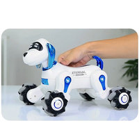 Intelligenter, horizontal beweglicher, fingerabdruckgesteuerter, ferngesteuerter elektrischer Hunde-Roboter als Lernspielzeug für Kinder