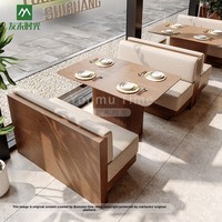 Canapés muraux personnalisés pour restaurants modernes, combinaisons table-chaise pour chaînes de restaurants, restaurants commerciaux tendance