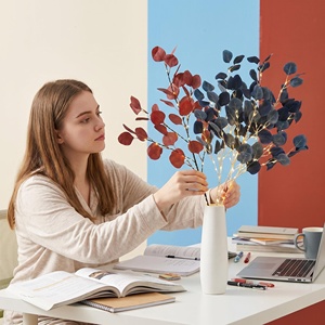 <span class=keywords><strong>Guirnaldas</strong></span> <span class=keywords><strong>de</strong></span> Eucalipto y Hojas <span class=keywords><strong>de</strong></span> Manzano en Tonos Otoñales Coloridos para Decoración <span class=keywords><strong>de</strong></span> Acción <span class=keywords><strong>de</strong></span> Gracias, Bodas y Navidad - Product Image 6