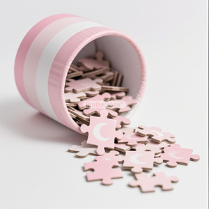 Bán chạy nhất tùy chỉnh in giấy mini ghép hình câu đố hộp xi lanh tùy chỉnh Tự làm ghép hình câu đố đồ chơi cho trẻ em - Product Image 1