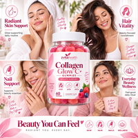 Gummies de collagène à marque privée, multivitamines beauté pour cheveux, peau et ongles - Adulte