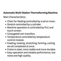 Machine automatique de fabrication de gobelets et d'assiettes en plastique jetables, équipement de thermoformage servo-contrôlé PLC pour gobelets en PP PET pour yaourt et eau