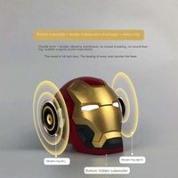Nouveauté : Système audio sans fil portable mini 5.1 avec LED monocolore, son surround 360° et fente pour carte, éclairage intégré pour la maison