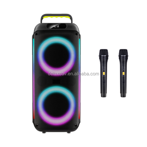 Máquina de karaoke más vendida de 2024 con orificio de soporte, 2 micrófonos inalámbricos y ajuste de graves/agudos/ECO/alto, 6 modos de sonido - Product Image 3