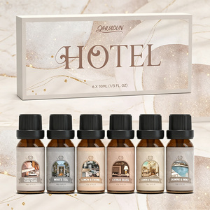 Set de Regalo de Aceites Aromáticos de Lujo para Hoteles, 6 Botellas de Aceite Aromático Premium para Aromatización de Hoteles, Velas y Jabones DIY, Etiqueta Privada Personalizada OEM - Product Image 1