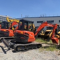 Mini-excavatrice Kubota U55-4 d'occasion de haute qualité, 5 tonnes, d'origine japonaise, à prix avantageux, à vendre
