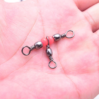 Newability Putaran Pancing Tiga Barel, Putaran Memancing Tiga 50 Pcs Snap Putar Stainless Tipe C