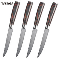 Ensemble de couteaux de cuisine en acier inoxydable avec manche en bois dents occidentales pour le pain et les fruits steak dentelé viande outil de chef travail osseux