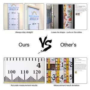 Tableau de croissance <span class=keywords><strong>pour</strong></span> enfants, autocollant mural, 78,7 pouces, mesure de la taille <span class=keywords><strong>pour</strong></span> filles, tableau magnétique personnalisé en tissu à suspendre au mur - Product Image 4
