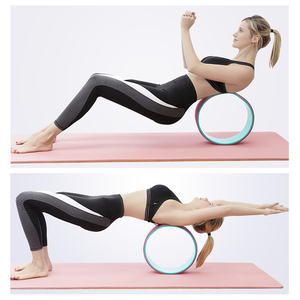 Ruota per <span class=keywords><strong>Yoga</strong></span> Personalizzata in TPE, Trainer Portatile per Stretching Profondo, Allineamento della Colonna Vertebrale, Miglioramento della Flessibilità Pilates, Antiscivolo ed Ecologica - Product Image 5