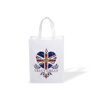 Sac fourre-tout non tissé Topjlh vierge pour sublimation, format A3 A4, imprimable par transfert thermique, réutilisable, sac de courses, sac cadeau avec logo personnalisé