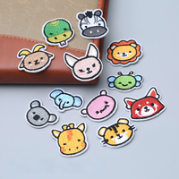 Lot de 12 patchs autocollants en forme de tête d'animal pour vêtements, chapeaux, sacs, chaussettes, pour cadeaux DIY, activités commerciales, décoration, uniformes