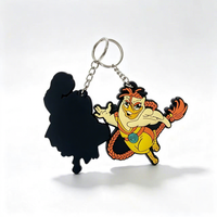 Porte-clés en PVC écologiques personnalisés avec logo, imperméables, flexibles, personnages d'anime, cadeau d'entreprise, impression par transfert thermique