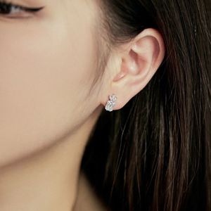 Dylam <b>Top</b> End Sparkling Stunning Women Jewelry S925 Silver Diamond 5A CZ Cubic Zircon Zirconia Baguette Pineapple Stud <b>Earrings</b> - Product Image 2