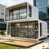Maisonnette Apple préfabriquée, Salle de réunion modulable, Cuisine extérieure mobile, Entrepôt de station balnéaire panoramique, Villa en aluminium, Hôtel