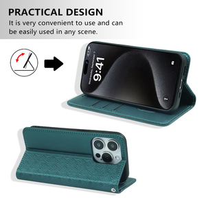 Étui magnétique sans fil en cuir NFC pour téléphone portable pour <span class=keywords><strong>iPhone</strong></span> 16 <span class=keywords><strong>pro</strong></span> <span class=keywords><strong>Max</strong></span> 15 Plus <span class=keywords><strong>14</strong></span> 13 avec support vidéo <span class=keywords><strong>Folio</strong></span> Flip Wallet Cover Bag - Product Image 4