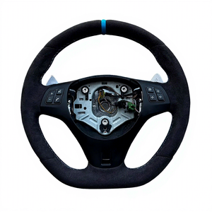 Volante Deportivo Personalizado de Cuero, Alcántara y Fibra de Carbono para <span class=keywords><strong>BMW</strong></span> E90 E92 <span class=keywords><strong>E82</strong></span> E87 E88 E81 M3 Serie E, Accesorio Interior para Auto - Product Image 1