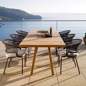 Conjunto de Muebles de Jardín, Mesa y Sillas, Sofá de Ratán para Balcón de Hotel o Villa, Silla de Ratán Moderna para Descanso - Product Image 1