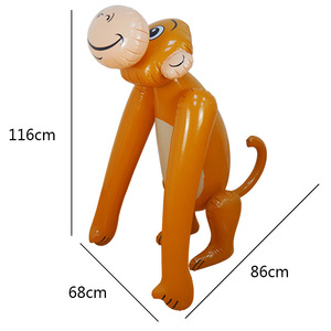 <span class=keywords><strong>Gorilla</strong></span> Gonfiabile Gigante in PVC Marrone - Decorazione Scenica, Giocattolo Animale Simulato per Bambini - Product Image 2