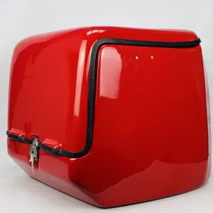 Caixa de isolamento térmico para motocicleta, caixa de entrega rápida de alimentos com luz led com caixa de bagagem e traseira