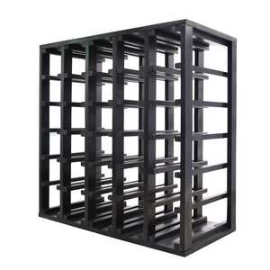 Klassische modulare Wein regale aus Holz und Metall mit 42 Flaschen - Product Image 1