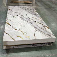Panneaux muraux 3D en PVC UV imitation marbre, imperméables, ignifuges, anti-rayures, pour hôtels et appartements
