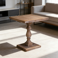 Table basse carrée en bois massif de style américain, plateau de table rétro