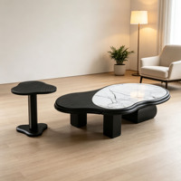 Table basse moderne à blocs de couleur, combinaison de meubles minimalistes
