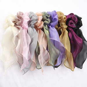 Ribbon <strong>Hair</strong> Scrunchies Pure Colour Chiffon Elastic <strong>Hair</strong> <strong>Band</strong> <strong>for</strong> Women <strong>Girl</strong> <strong>Hair</strong> Accessories - Product Image 3