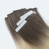 Extensions de cheveux à bandes adhésives Platinum Double Draw, prêtes à l'emploi, en cheveux russes, invisibles, 100% cheveux humains Remy