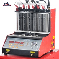 Testeur d'injecteurs de carburant, machine de nettoyage ultrasonique, 6 cylindres, entièrement automatique, manuel, 220-240V, atelier de réparation automobile