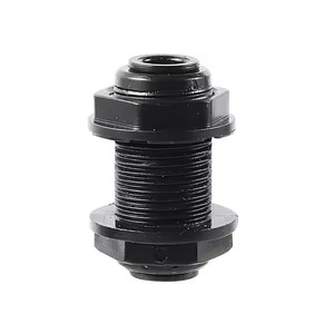 1/4 \ "Zwarte Handmatige Plastic Snelaansluitende Push-In Schotconnector Voor Aquariumtankfitting En Omgekeerde Osmose-Systeem - Product Image 2